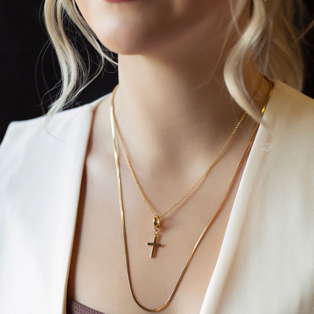 Gold Cross Charm