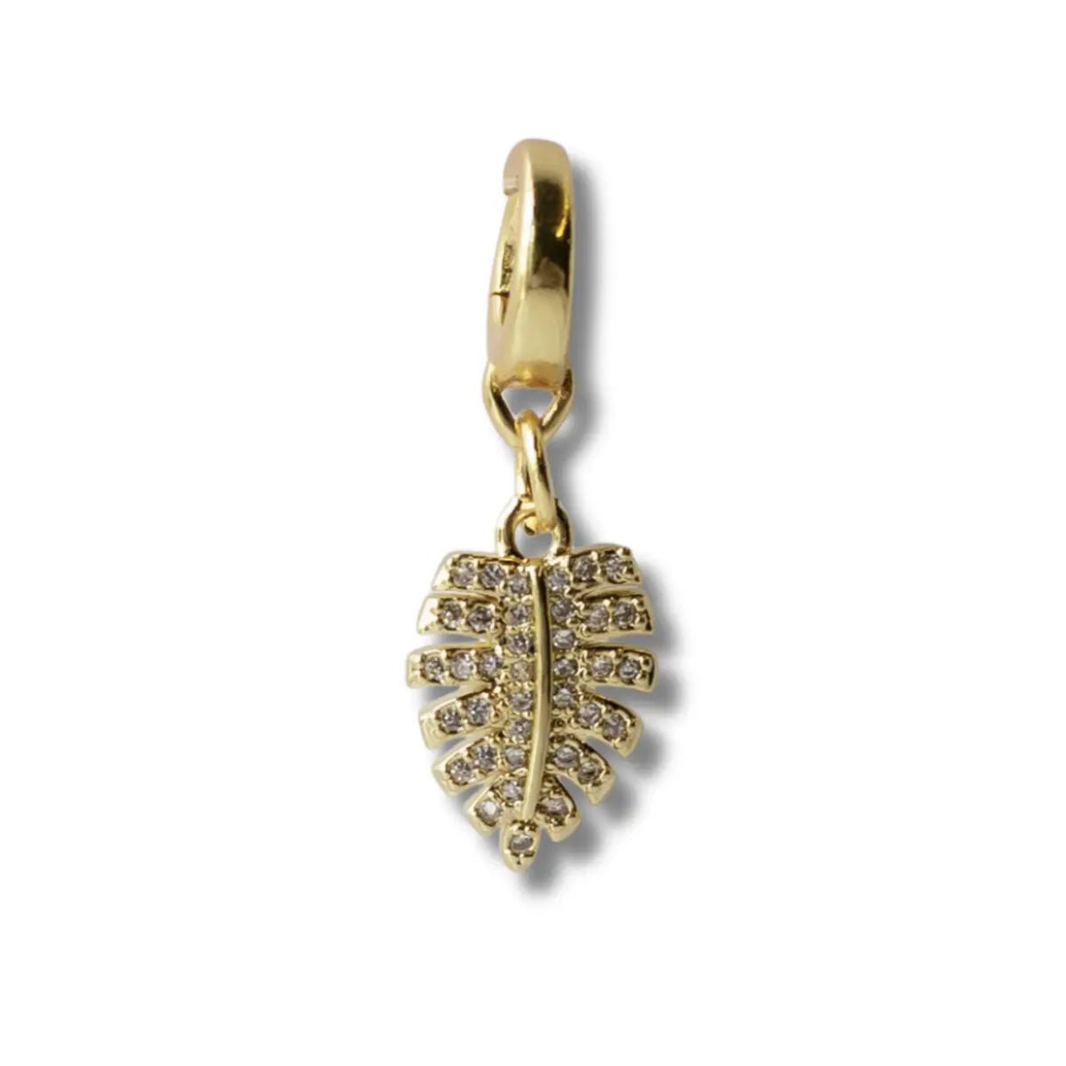 Gold Monstera Leaf Charm