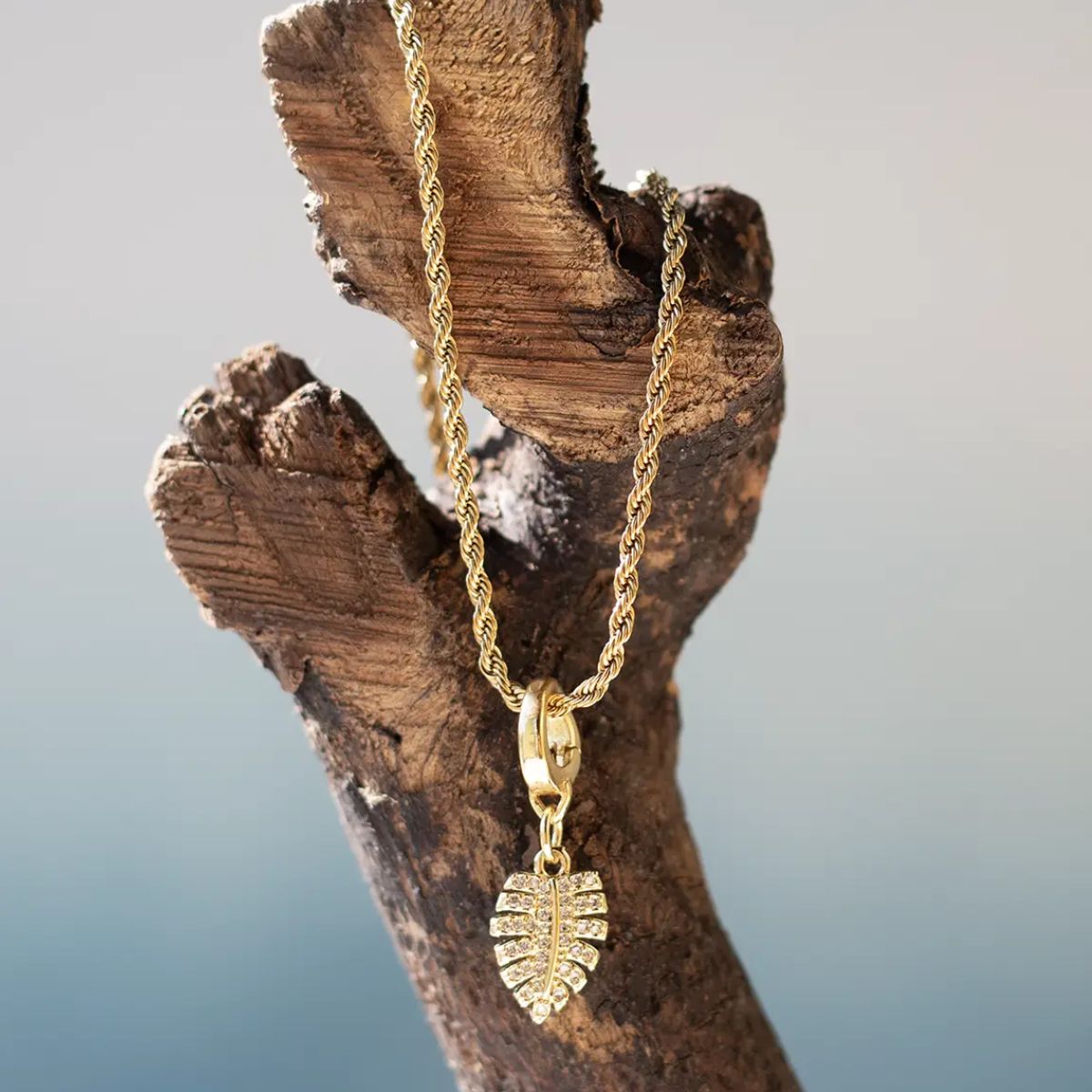 Gold Monstera Leaf Charm
