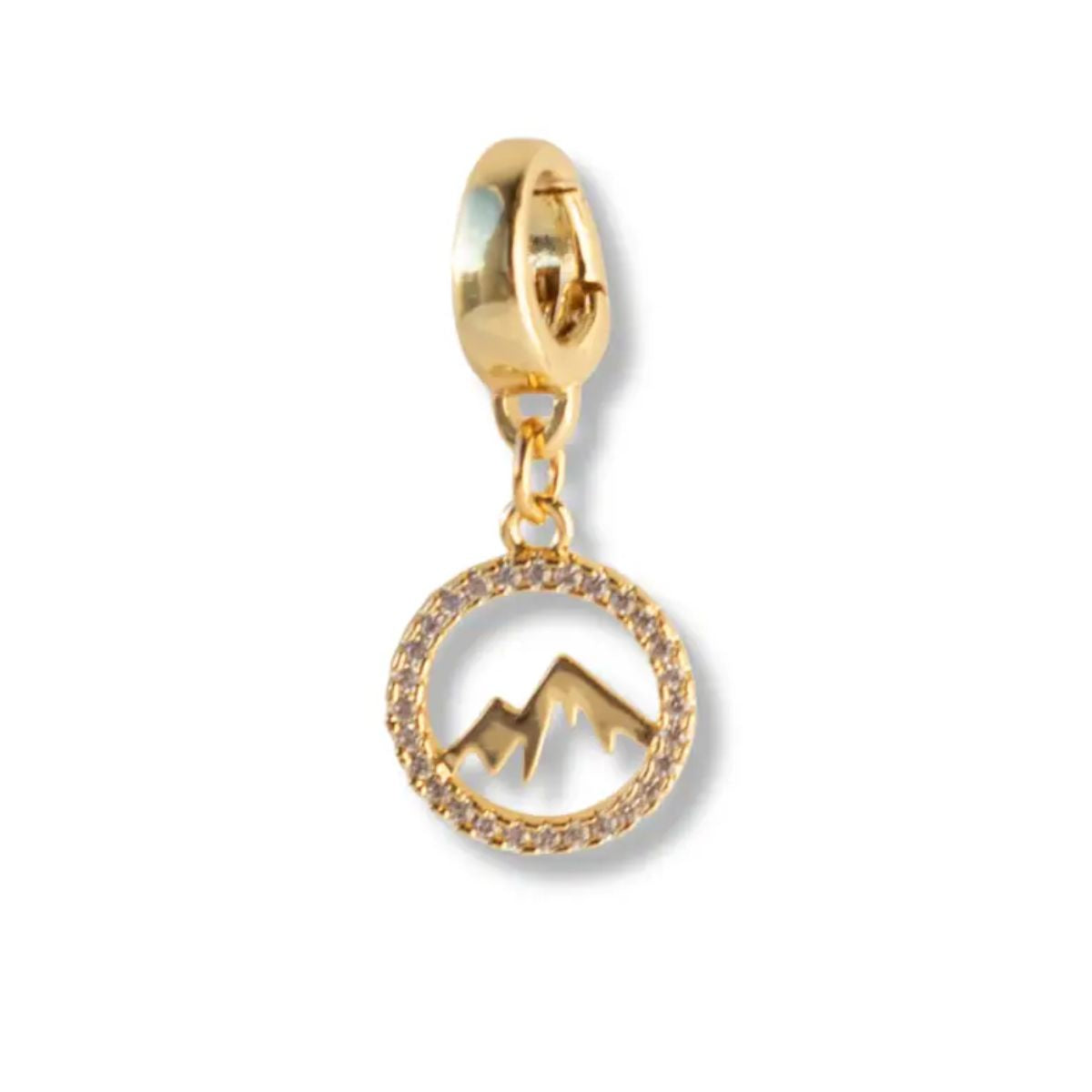 Gold & CZ Mountain Charm