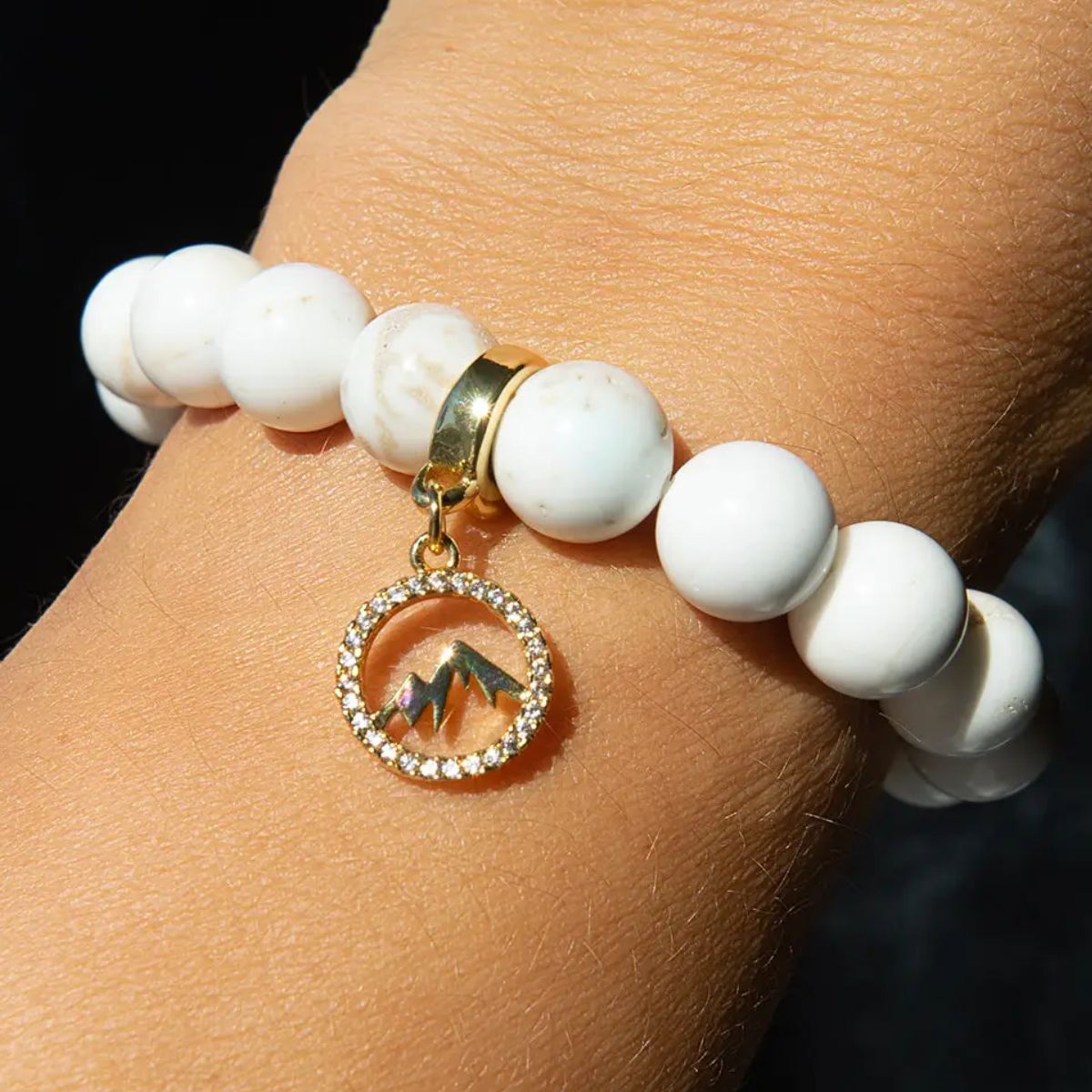 Gold & CZ Mountain Charm