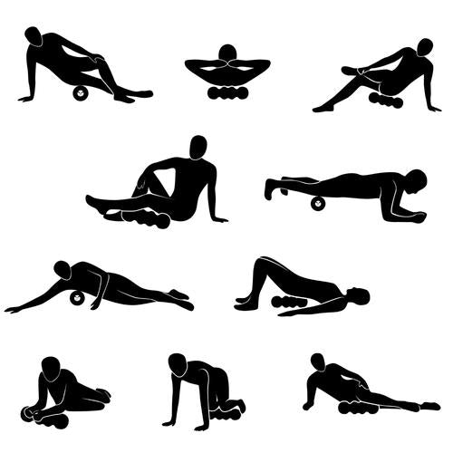 Chart showing different ways to use foam roller