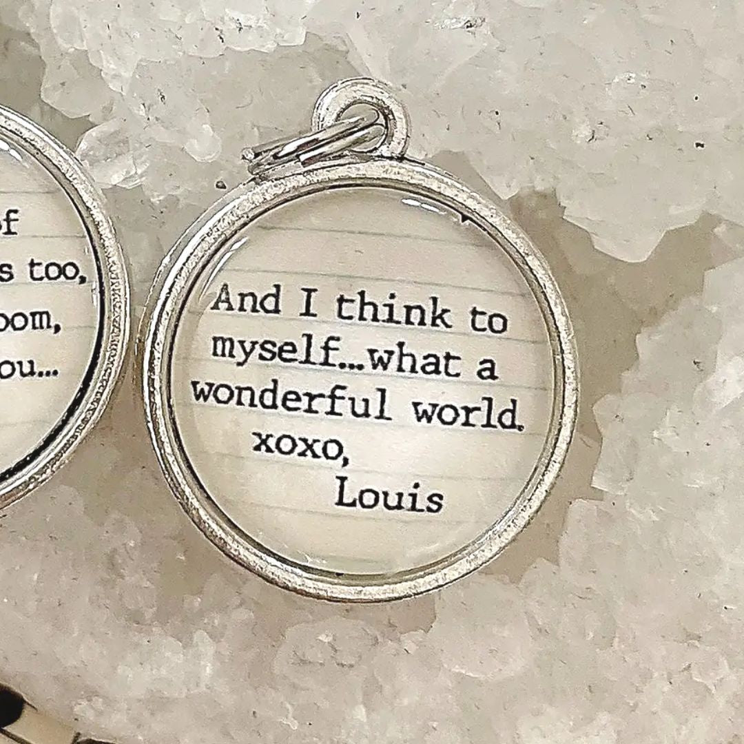 What a Wonderful World - Double Sided Bubble Pendant