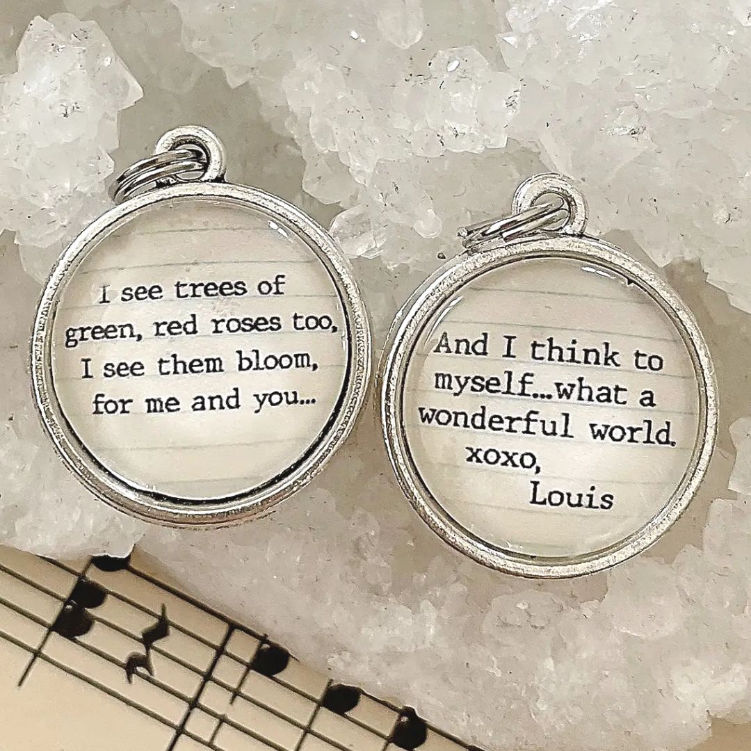 What a Wonderful World - Double Sided Bubble Pendant