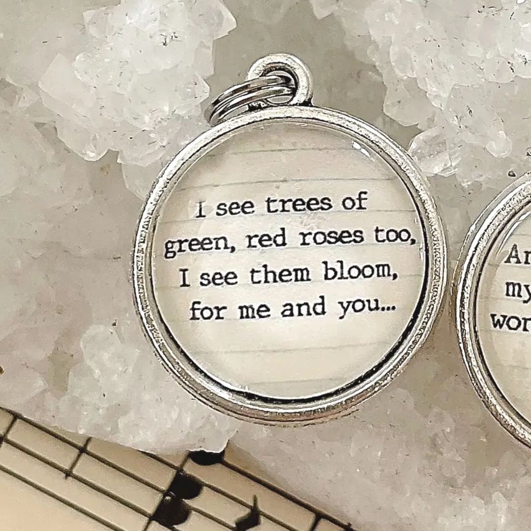 What a Wonderful World - Double Sided Bubble Pendant