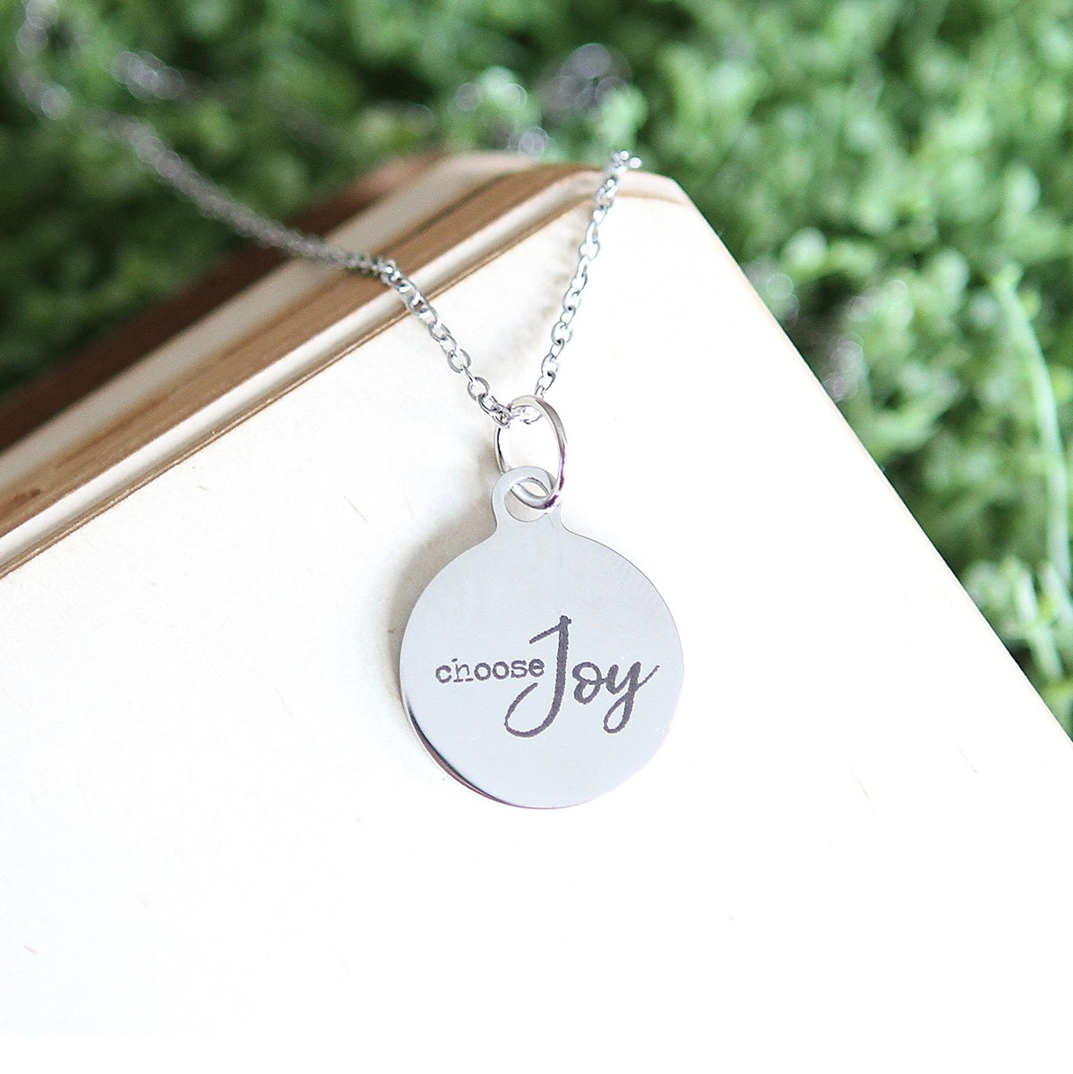 Choose Joy - Engraved Gold Necklace