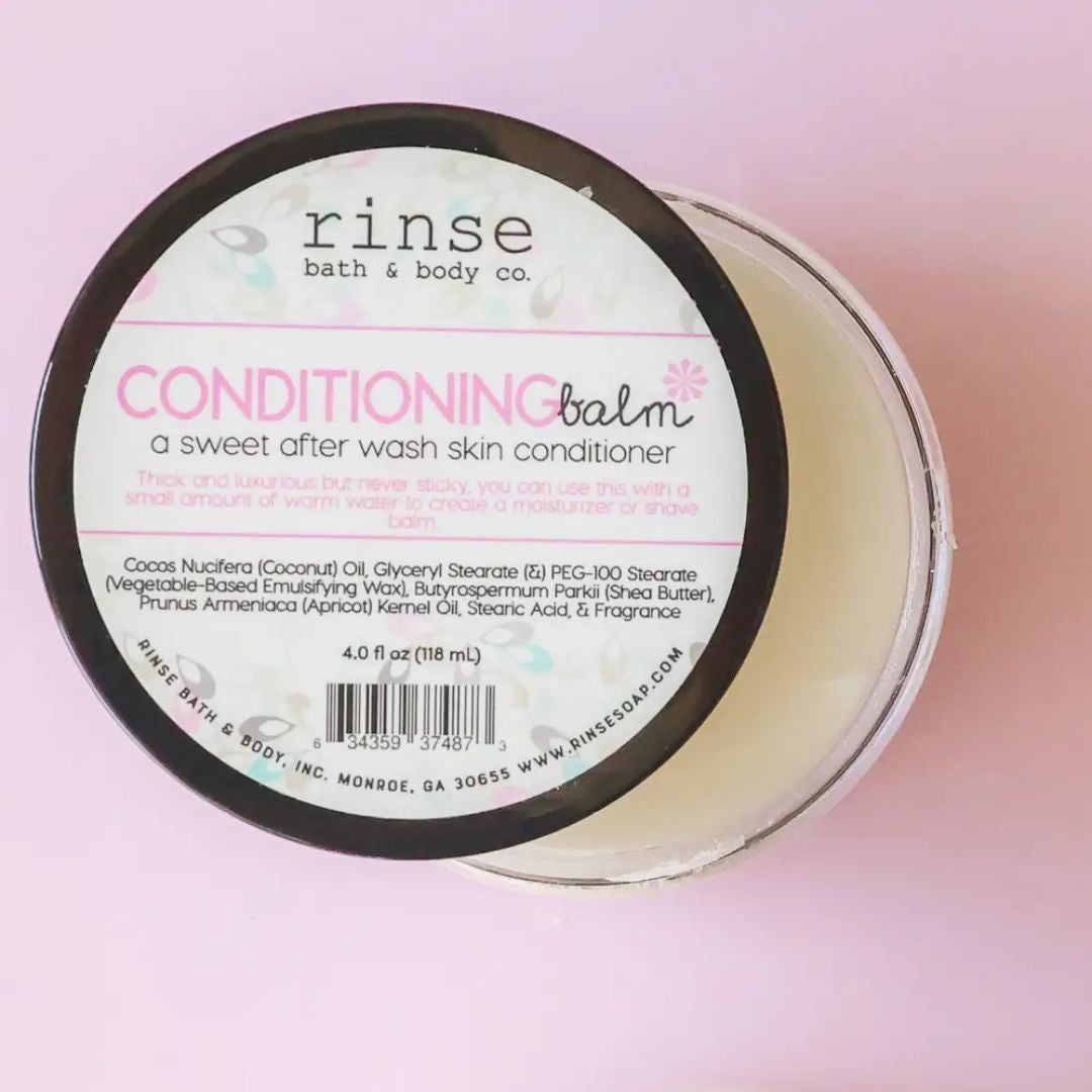 Jar of Rinse Bath & Body Conditioning Balm