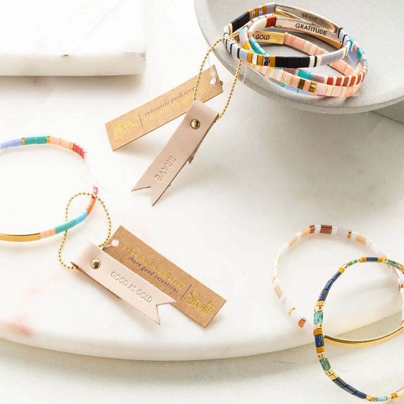 GRATITUDE - Amber & Gold - Good Karma Miyuki Bracelet