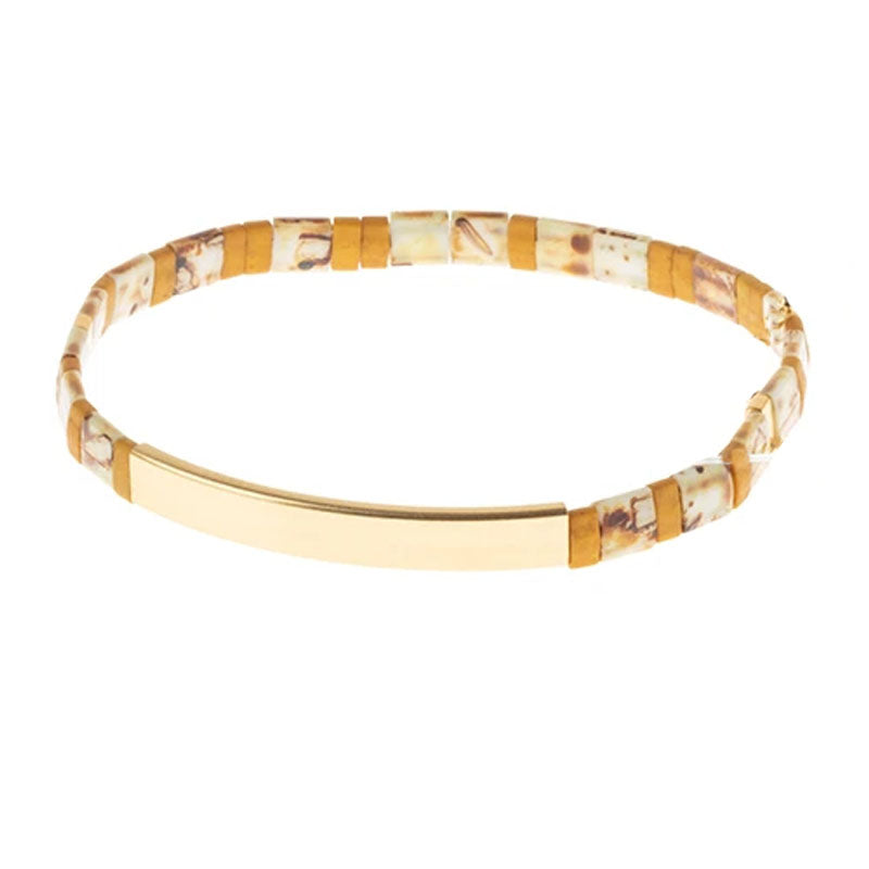 GRATITUDE - Amber & Gold - Good Karma Miyuki Bracelet