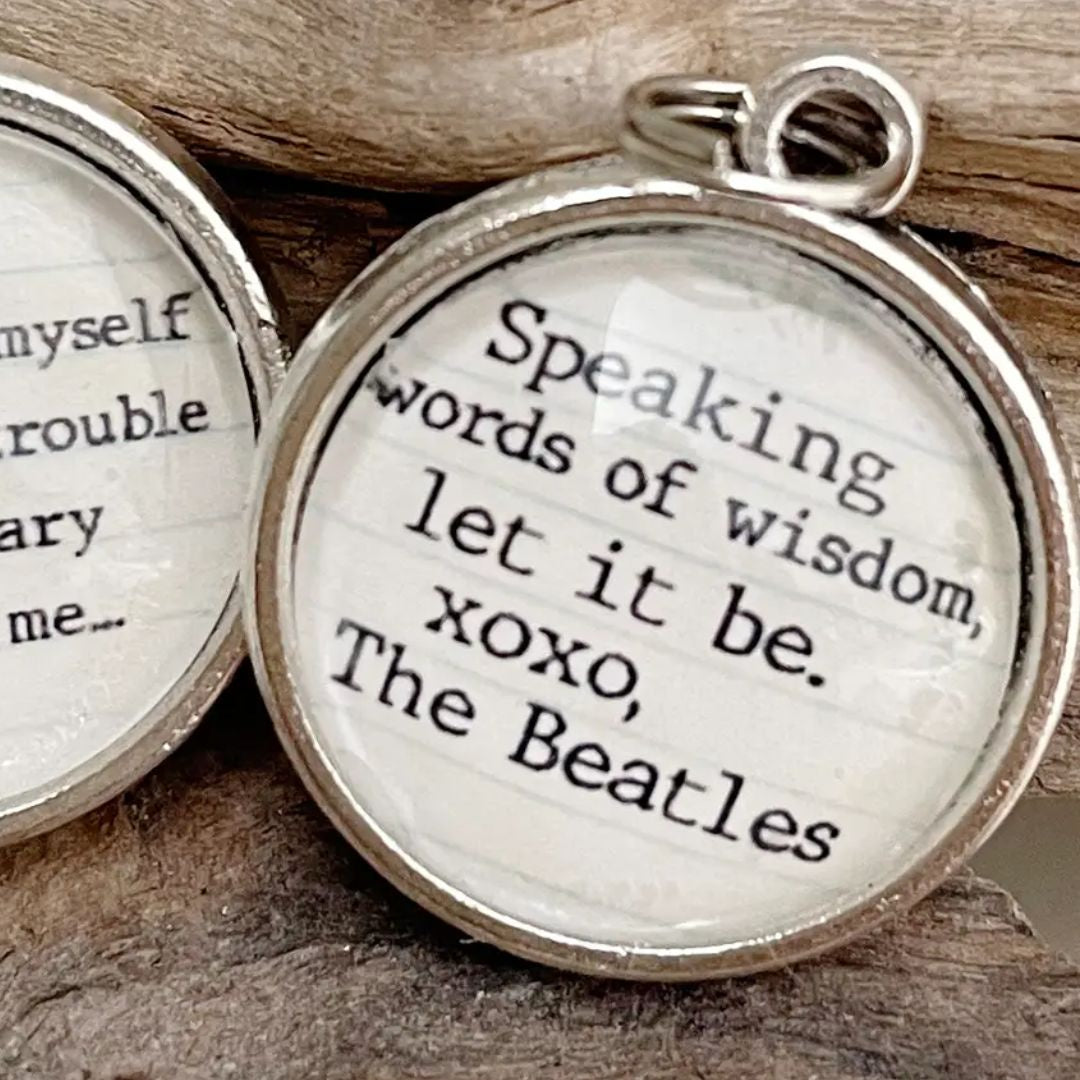 Let It Be - Double Sided Bubble Pendant
