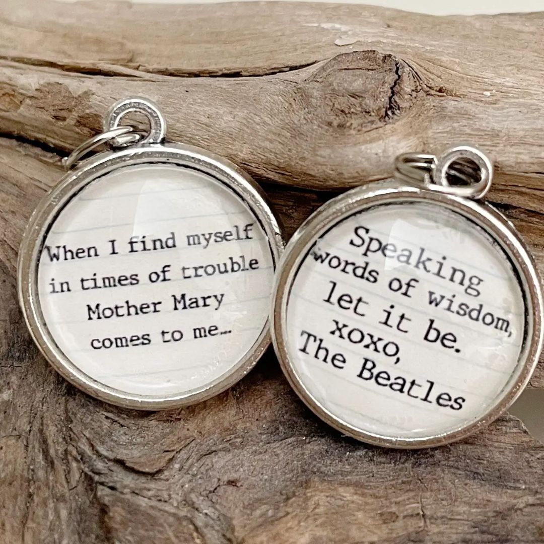 Let It Be - Double Sided Bubble Pendant