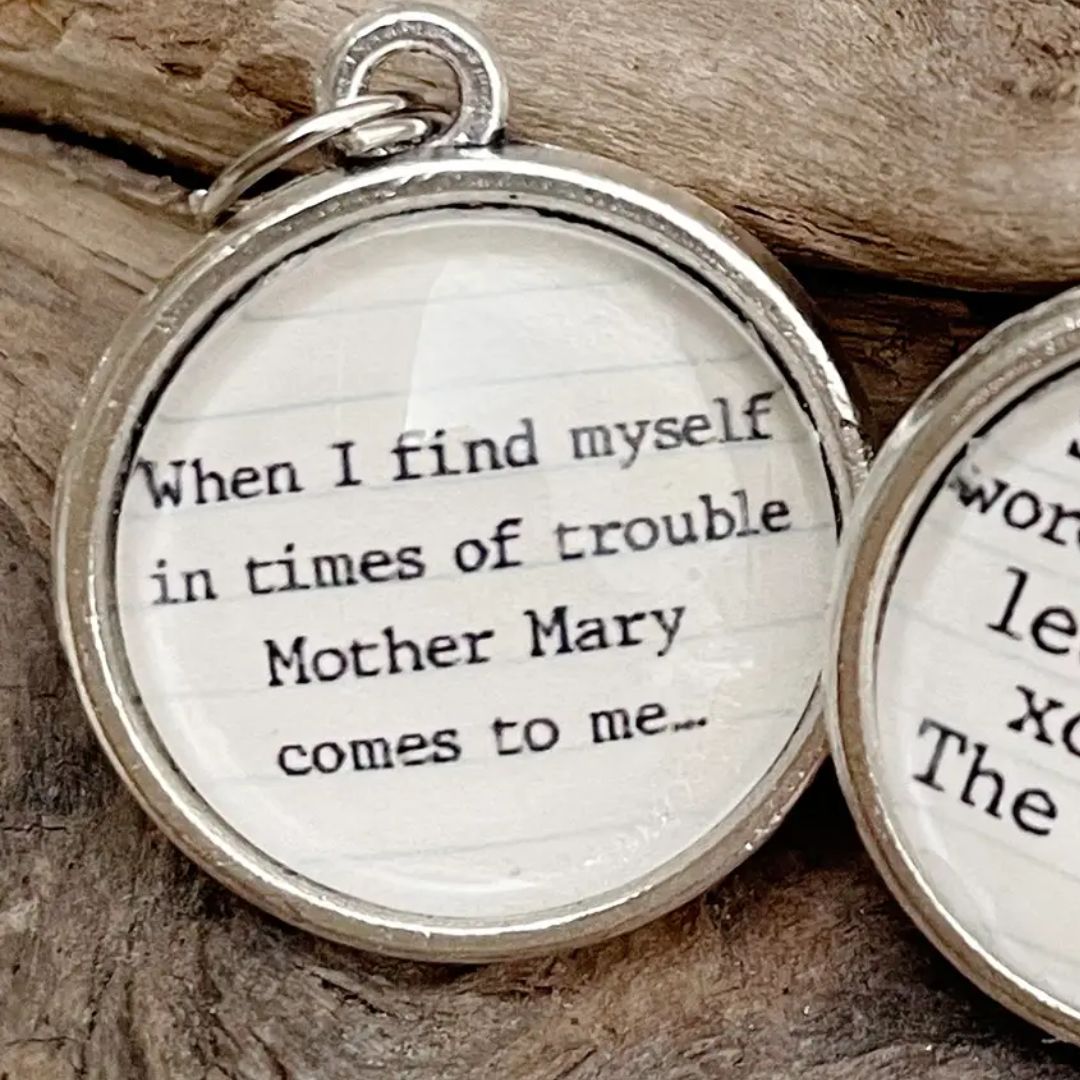 Let It Be - Double Sided Bubble Pendant