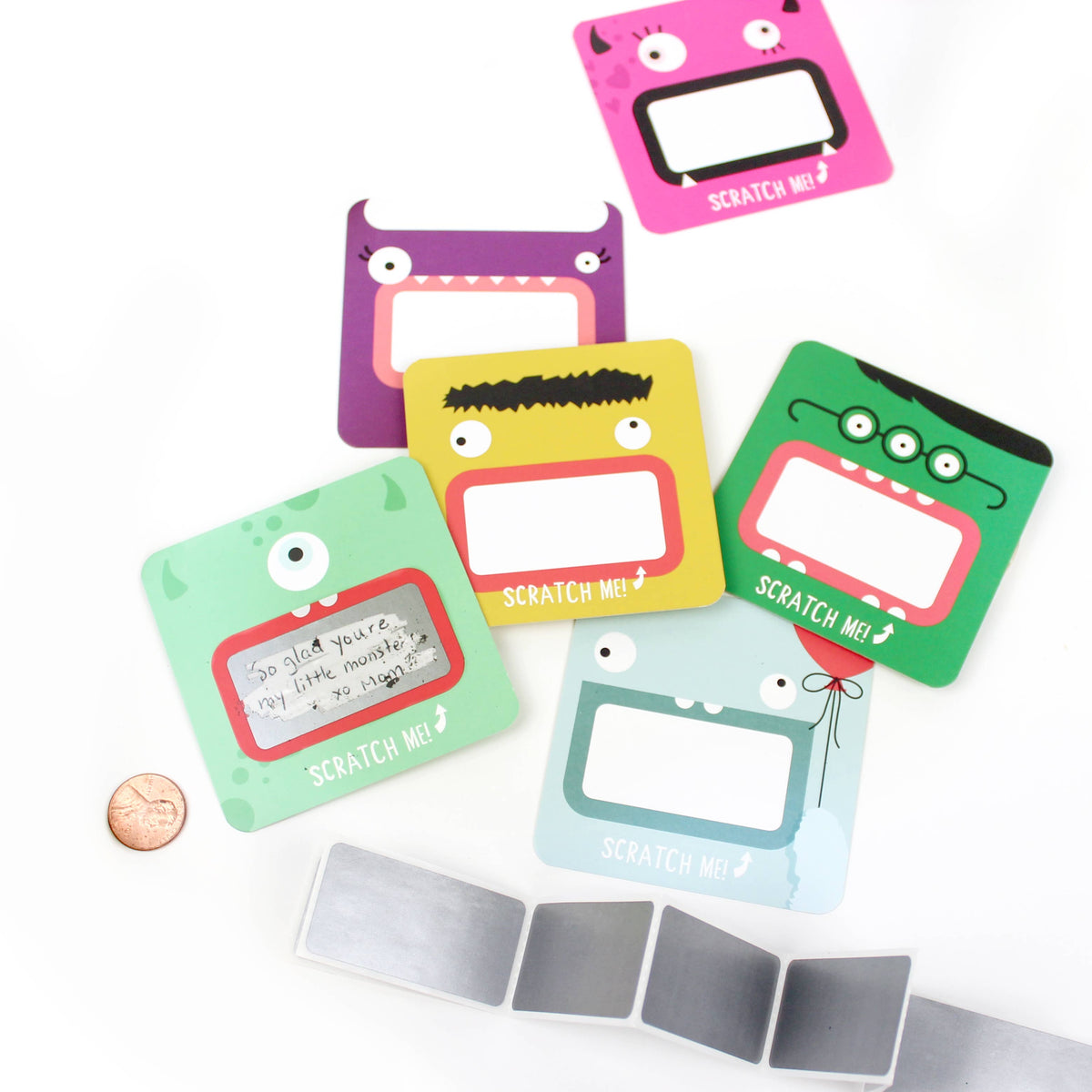 Scratch-off Valentines - Monsters - 18pc