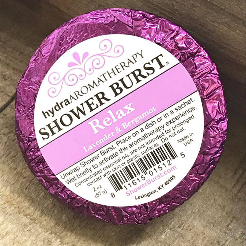 Relax shower burst in a purple wrapper