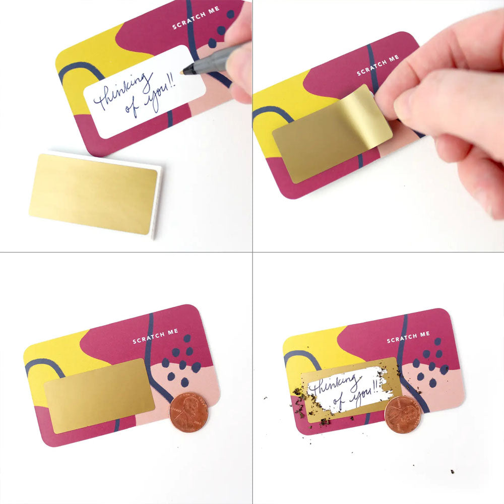 Chart showing how to create your scratch off notes