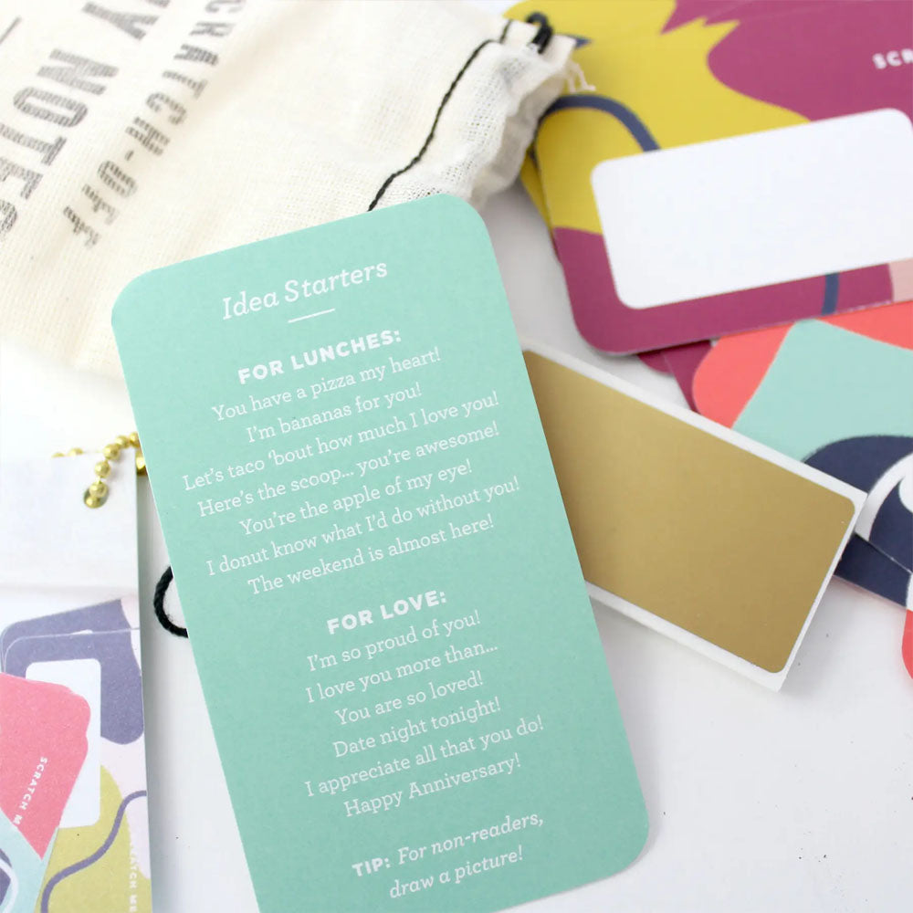Idea Starters card for the Scratch-off Tiny Note cards