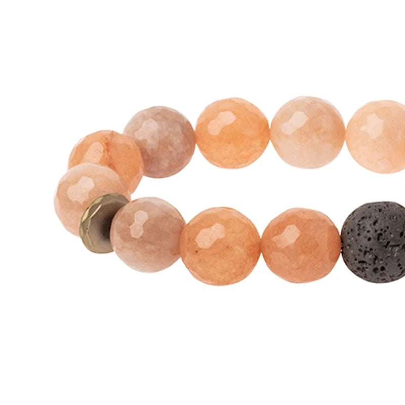Sunstone - Lava & Gemstone Diffuser Bracelet