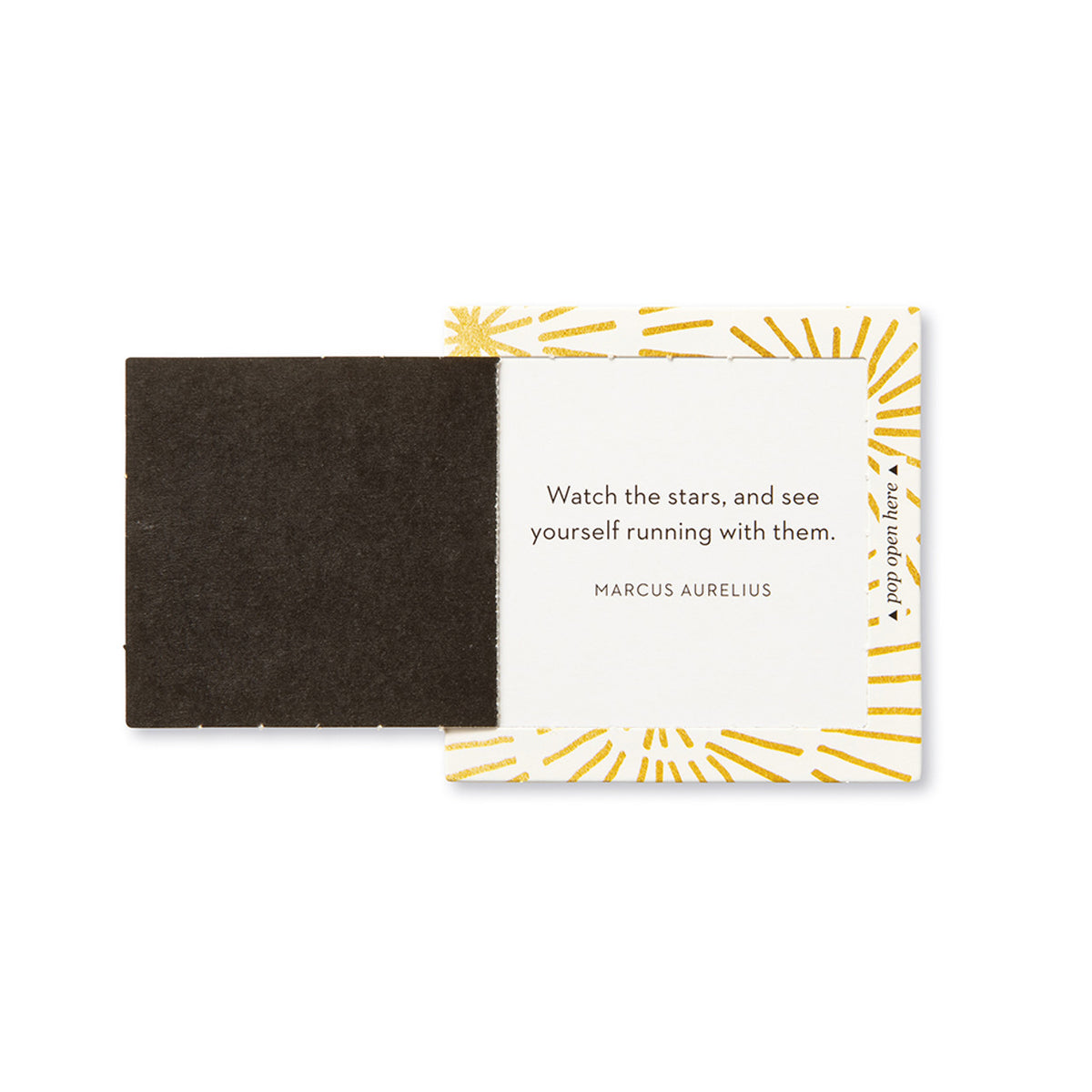 Sample card - "Watch the stars, and see yourself running with them."