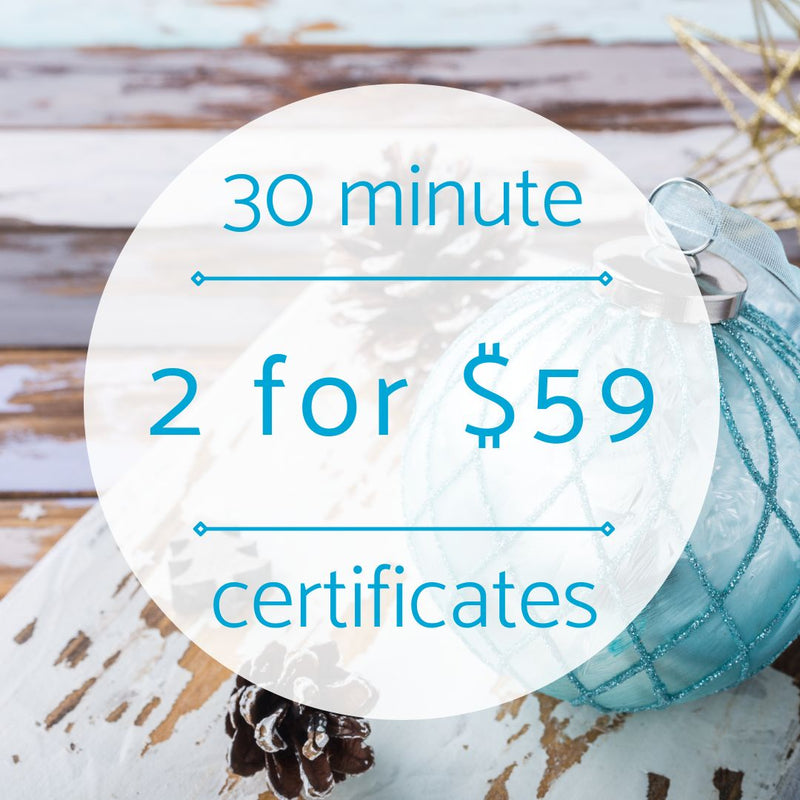 30 minute aqua massage or amethyst biomat certificates - two for $59