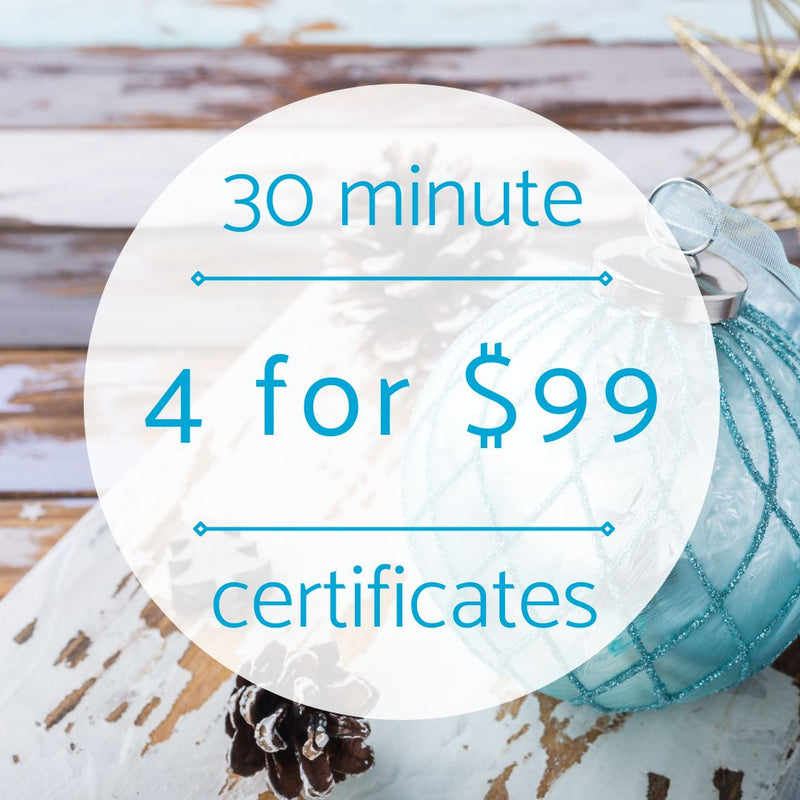 30 minute aqua massage or amethyst biomat certificates - four for $99