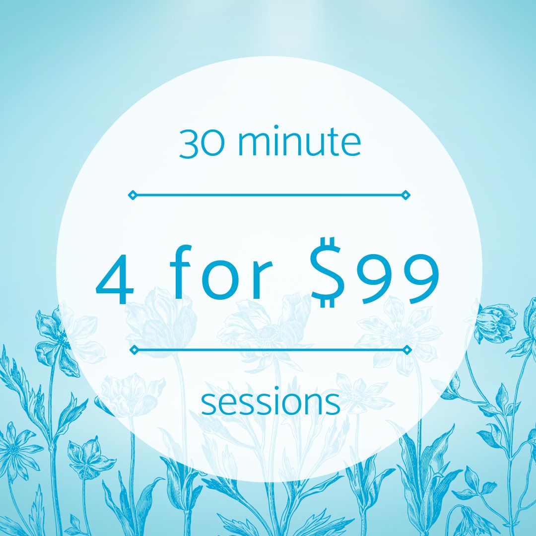 Four 30 minute sessions for $99