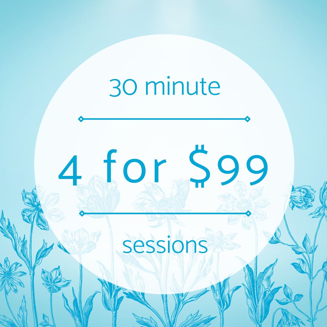 Package of 4 30 minute sessions for $99