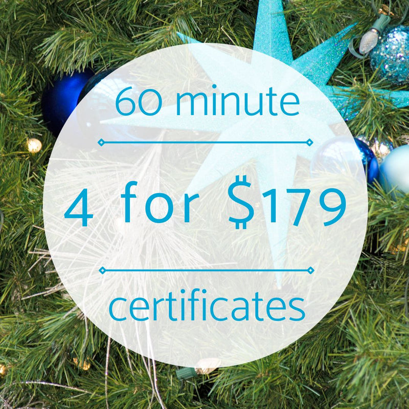 60 minute aqua massage or amethyst biomat certificates - four for $179