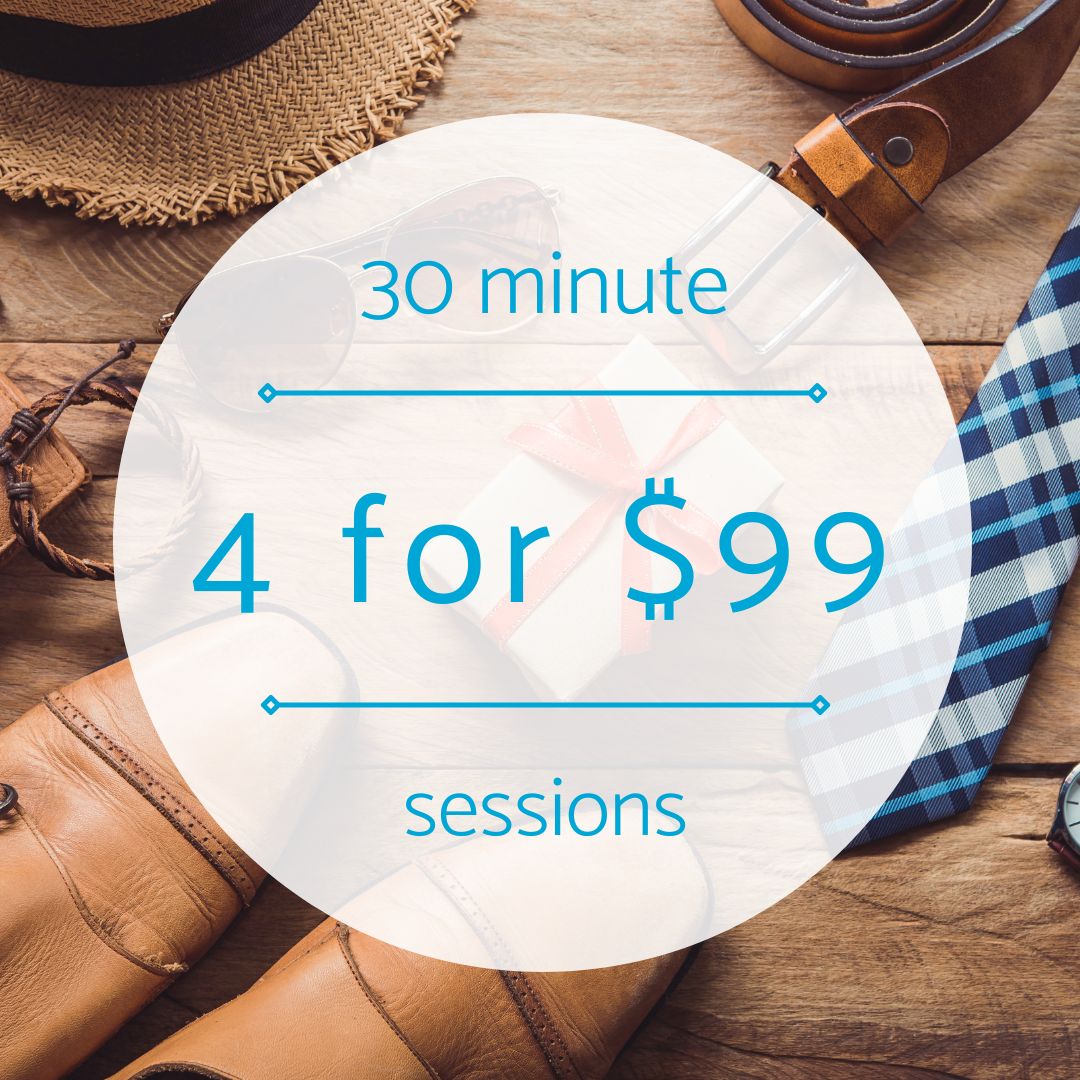 Package of four 30 minute sessions for $99