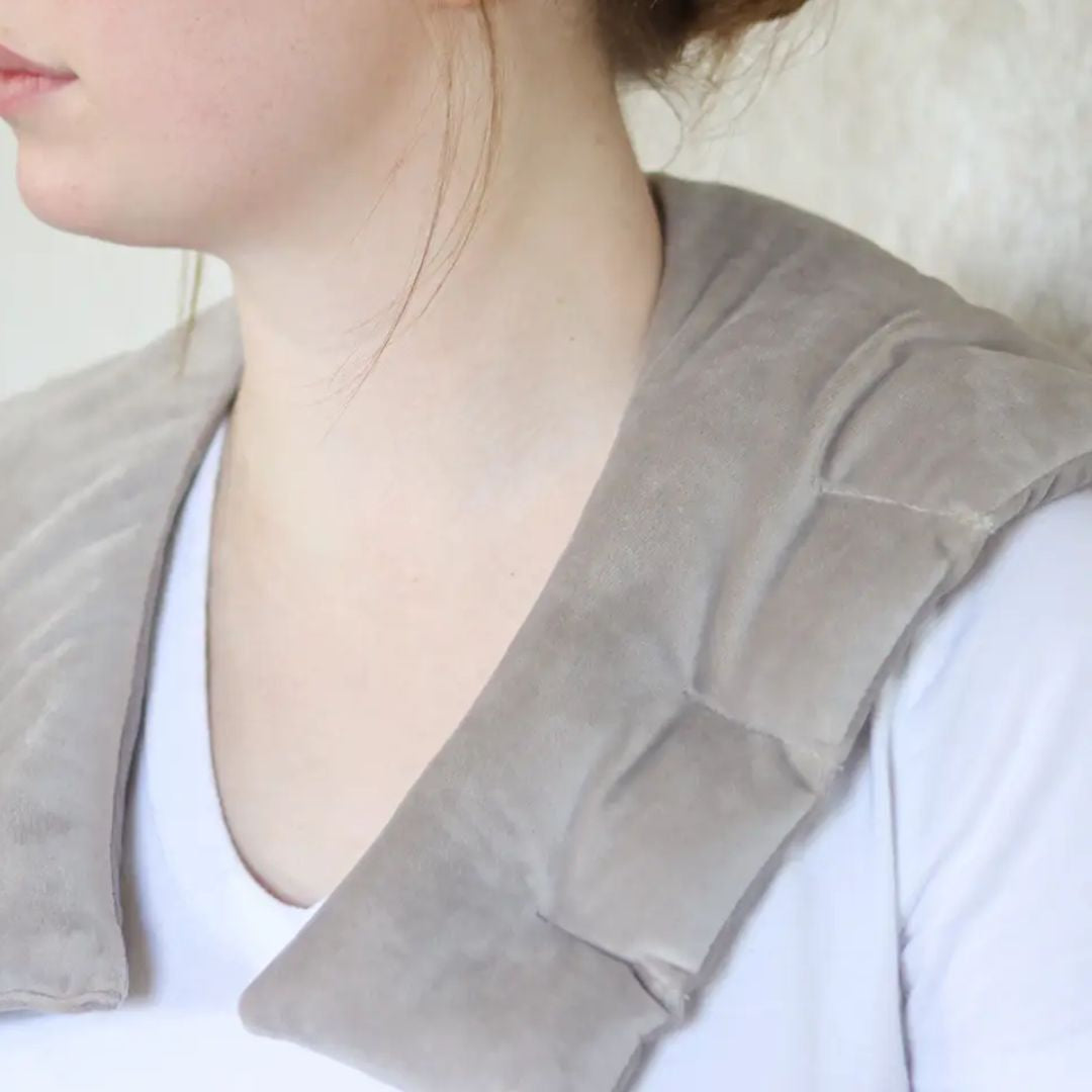 Luxury Heatable Shoulder Wrap - Mushroom