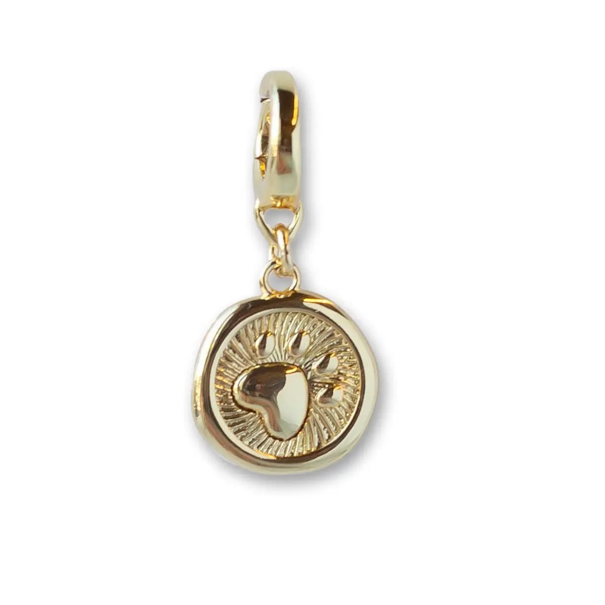 Gold Paw Print Charm