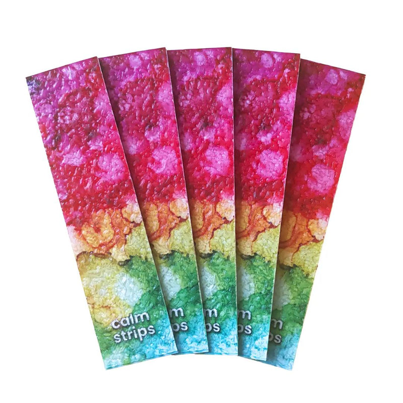 Watercolor design Calm Strips stickers - pinks, blues, yellows, oranges, and greens
