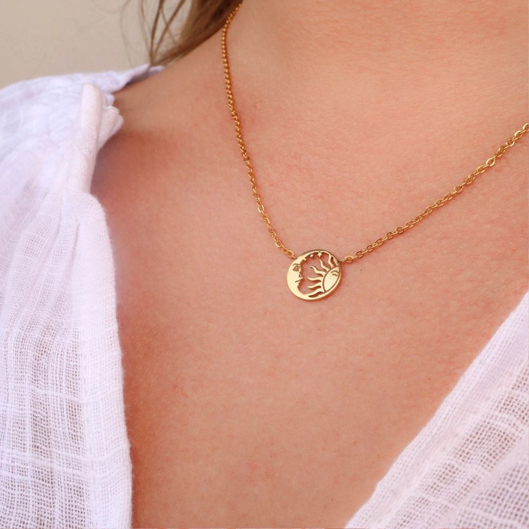 Sun & moon necklace