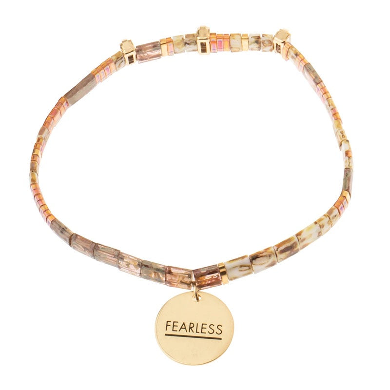 FEARLESS - Tortoise, Sparkle & Gold - Good Karma Charm Bracelet