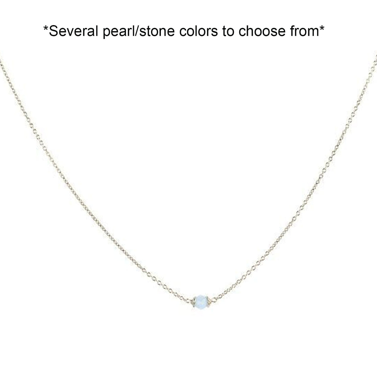 Lenny and Eva Trousseau silver necklace in cornflower. Several colors to choose from.