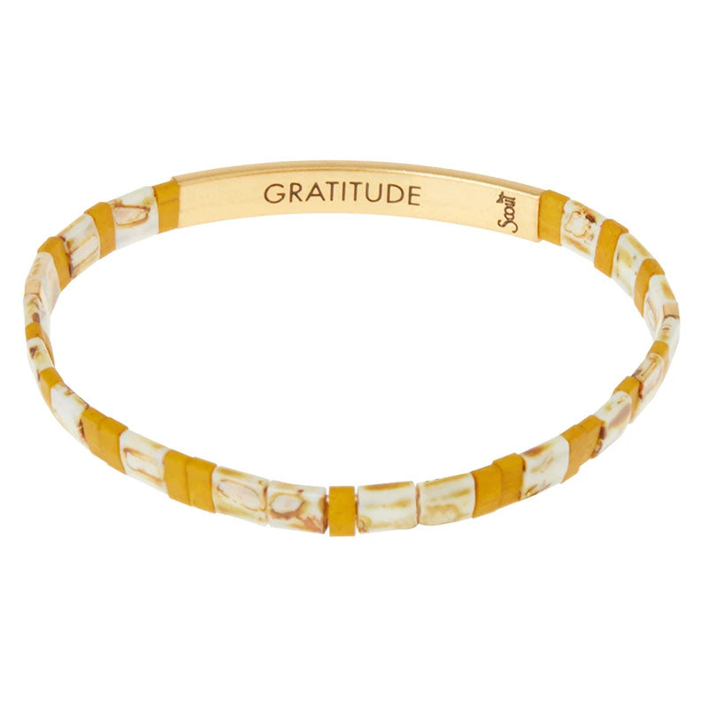 GRATITUDE - Amber & Gold - Good Karma Miyuki Bracelet