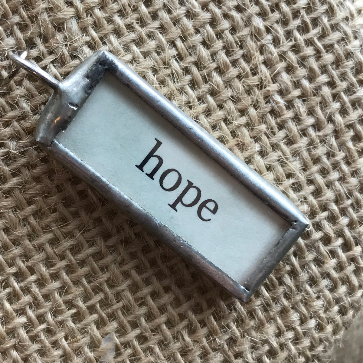 Hope - Soldered Pendant - White