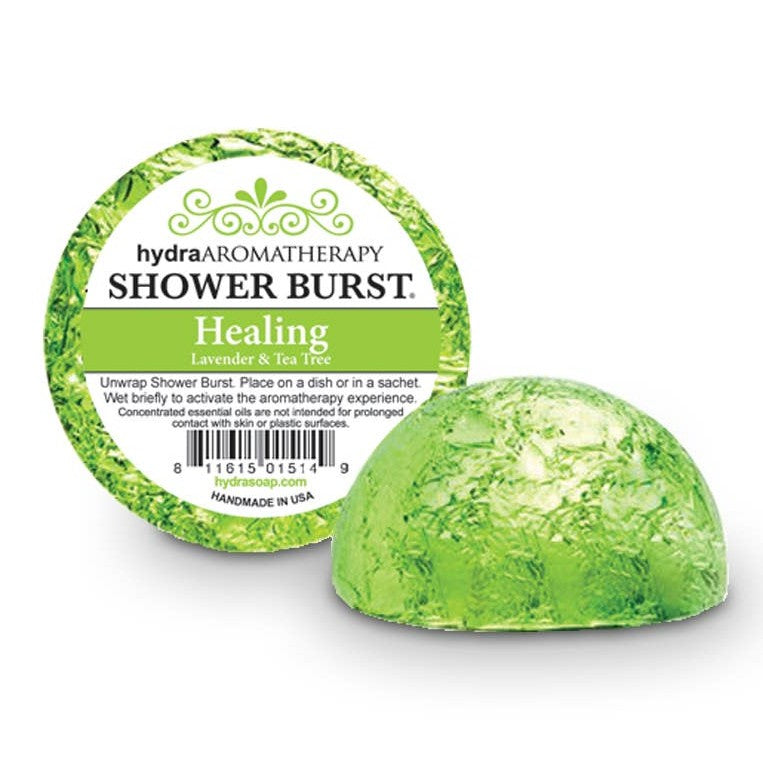 Healing showerburst in shiny green wrapper