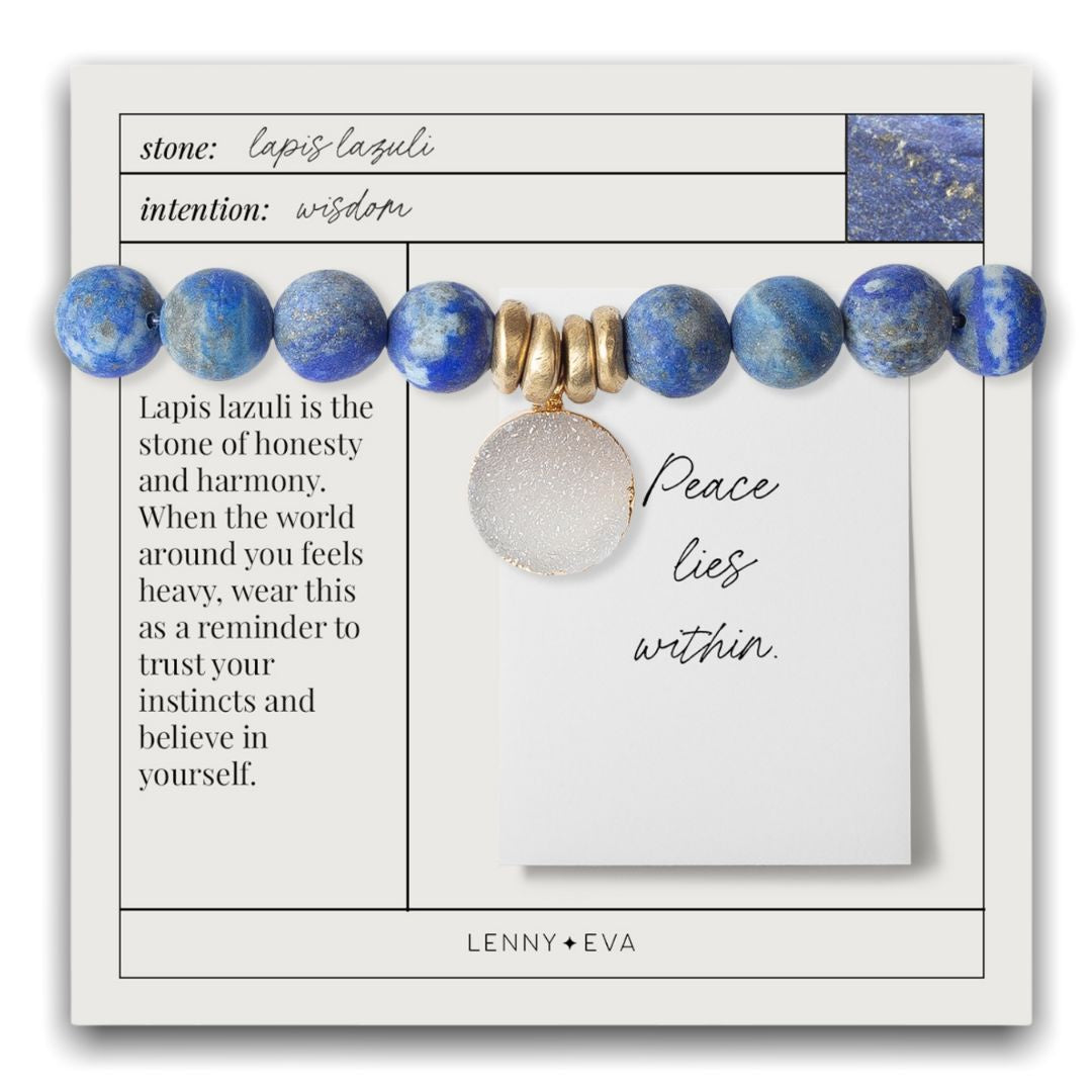 Lapis Lazuli & Crystal Bracelet - Wisdom by Lenny & Eva – Aquablue