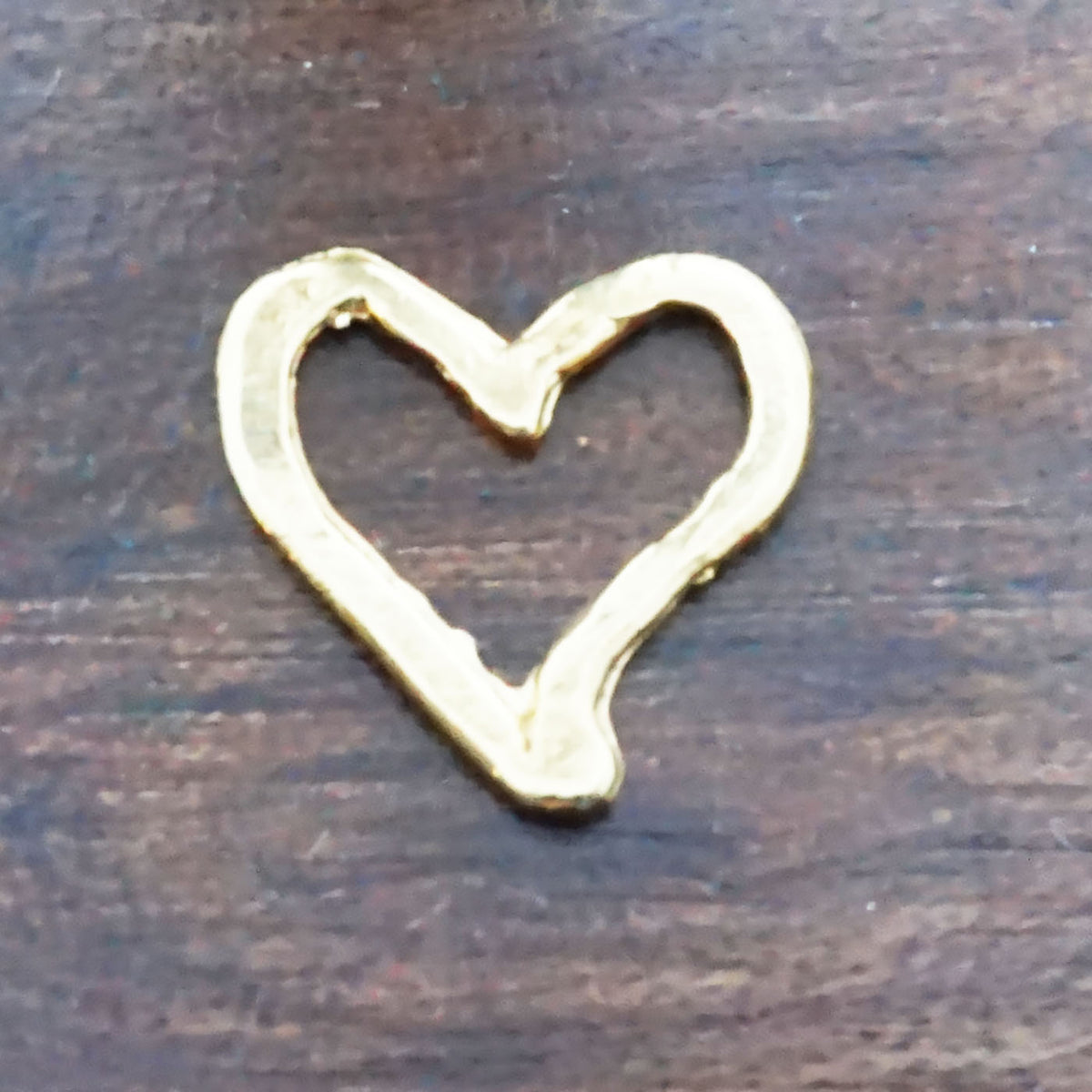 Large Open Heart - Gold Charm