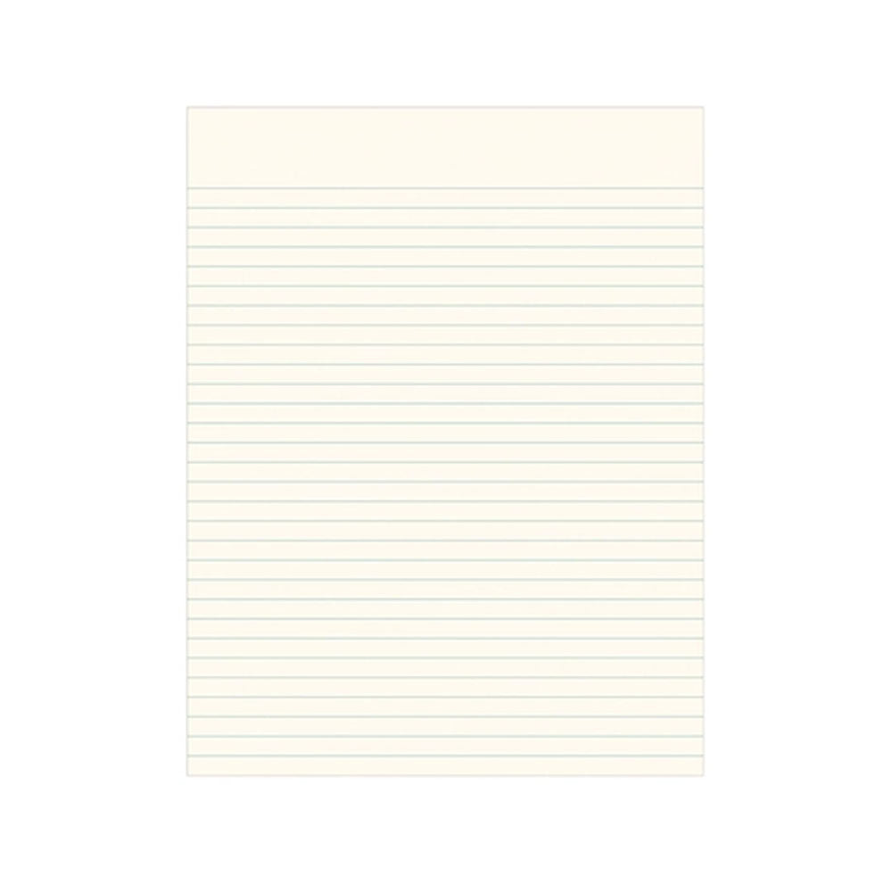A blank, lined notebook page