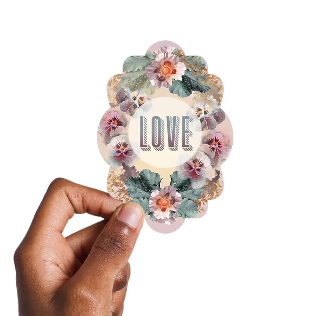 Love - floral sticker