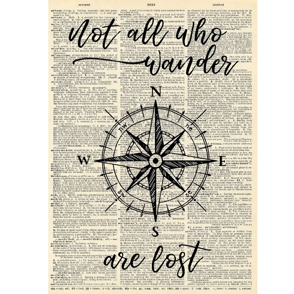 Not all who wander are lost (5x7)