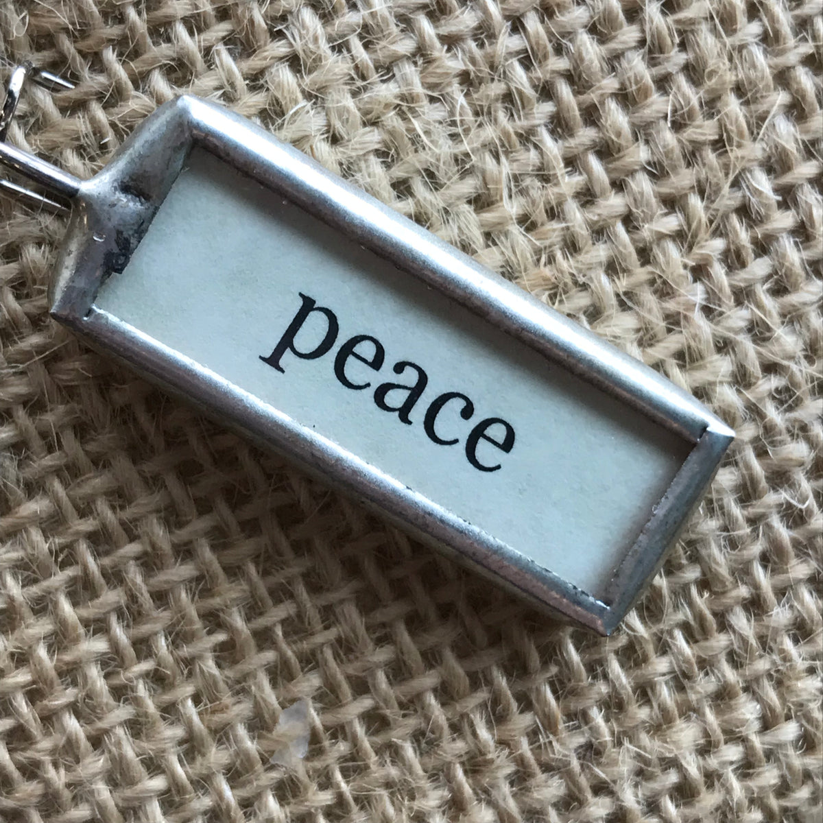 Peace - Soldered Pendant - White