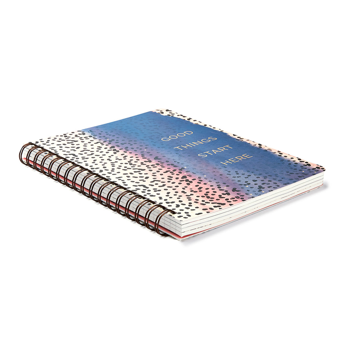 Side view of notebook