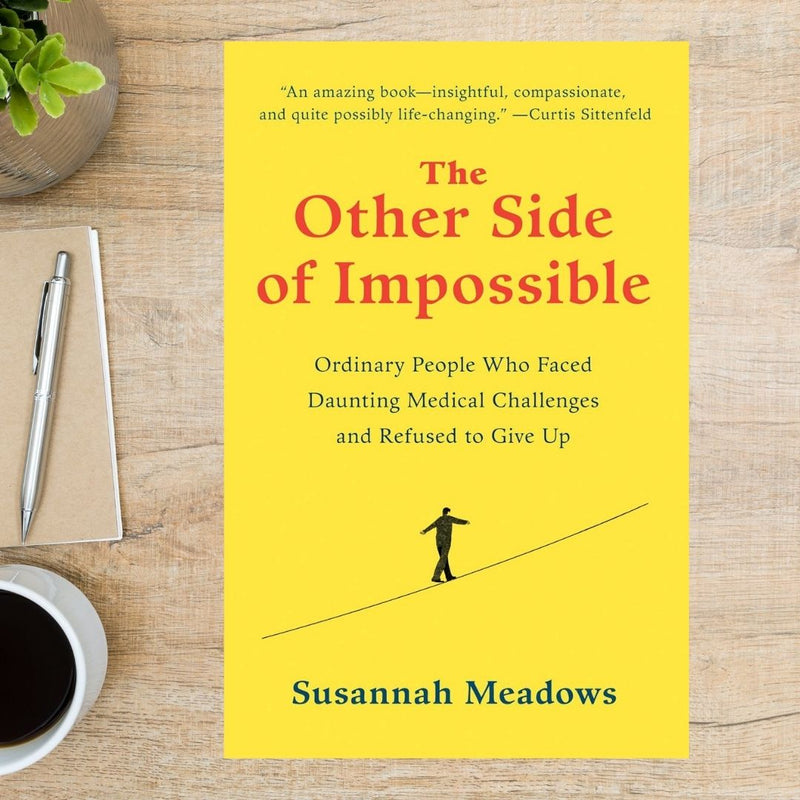 The Other Side of Impossible by Susannah Meadows. Paperback book with yellow cover.