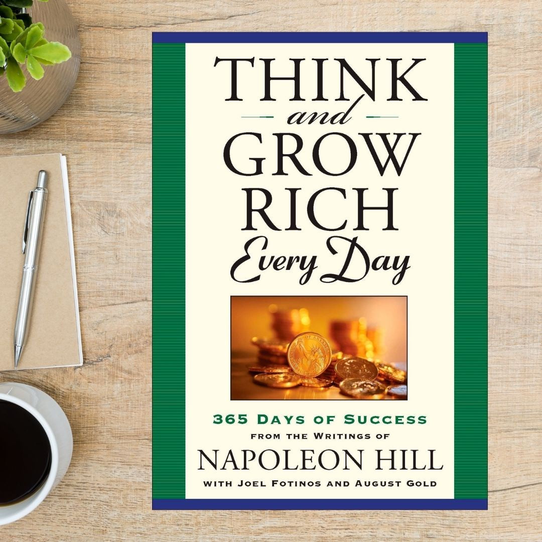 Paperback copy of "Think and Grow Rich Every Day - 365 Days of Success"