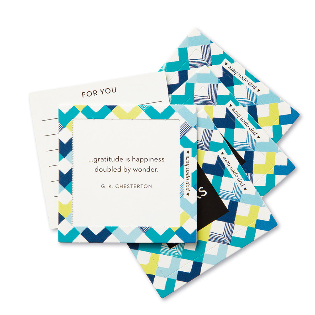 Sample card - "Gratitude is happiness doubled by wonder."
