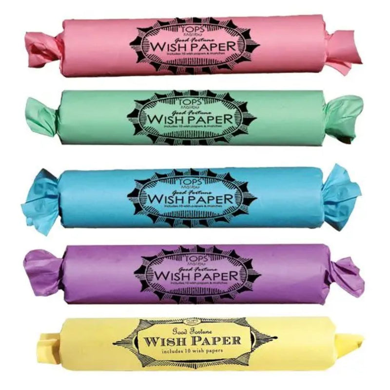 Packages of pastel wish papers