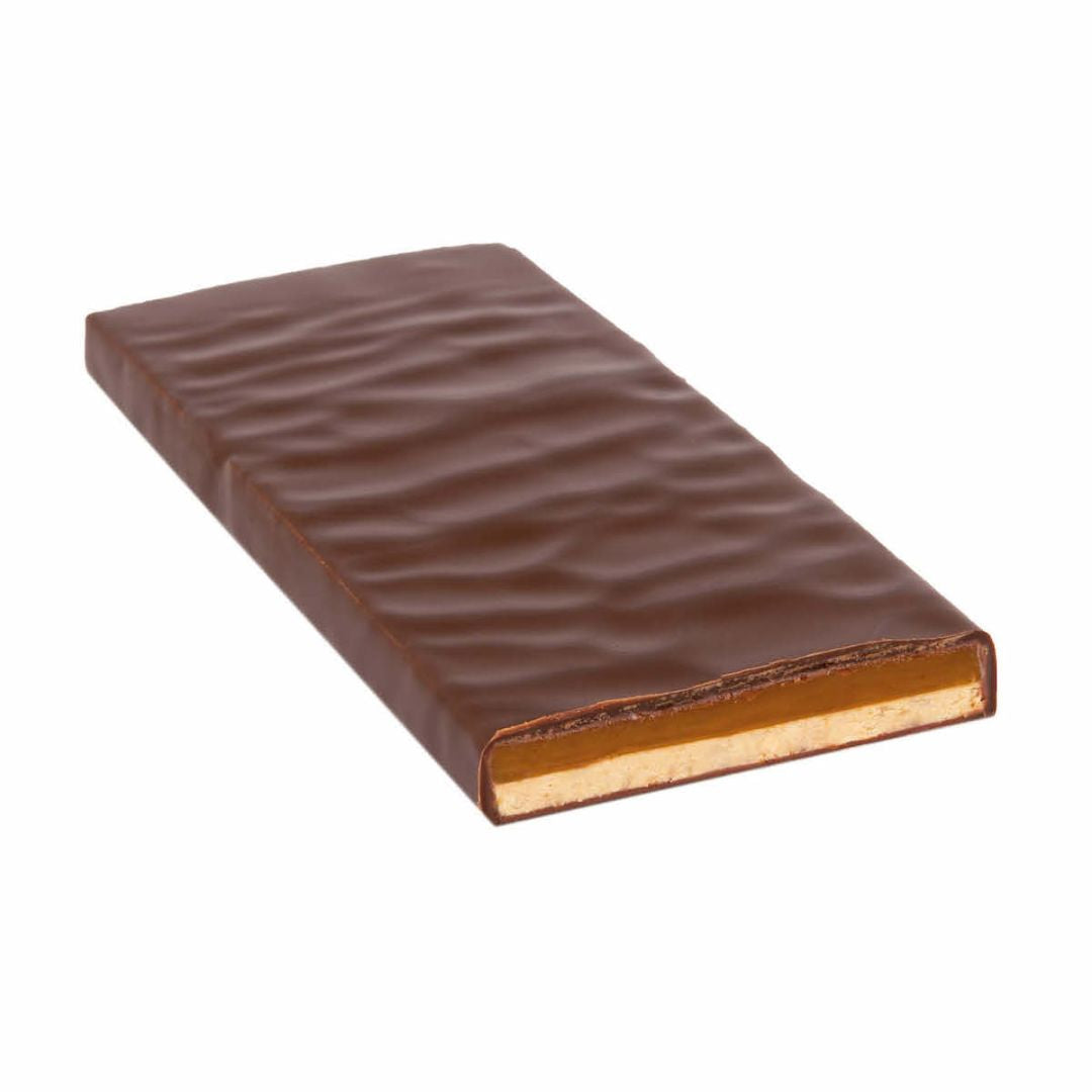 Cross section of Coffee Toffee chocolate bar