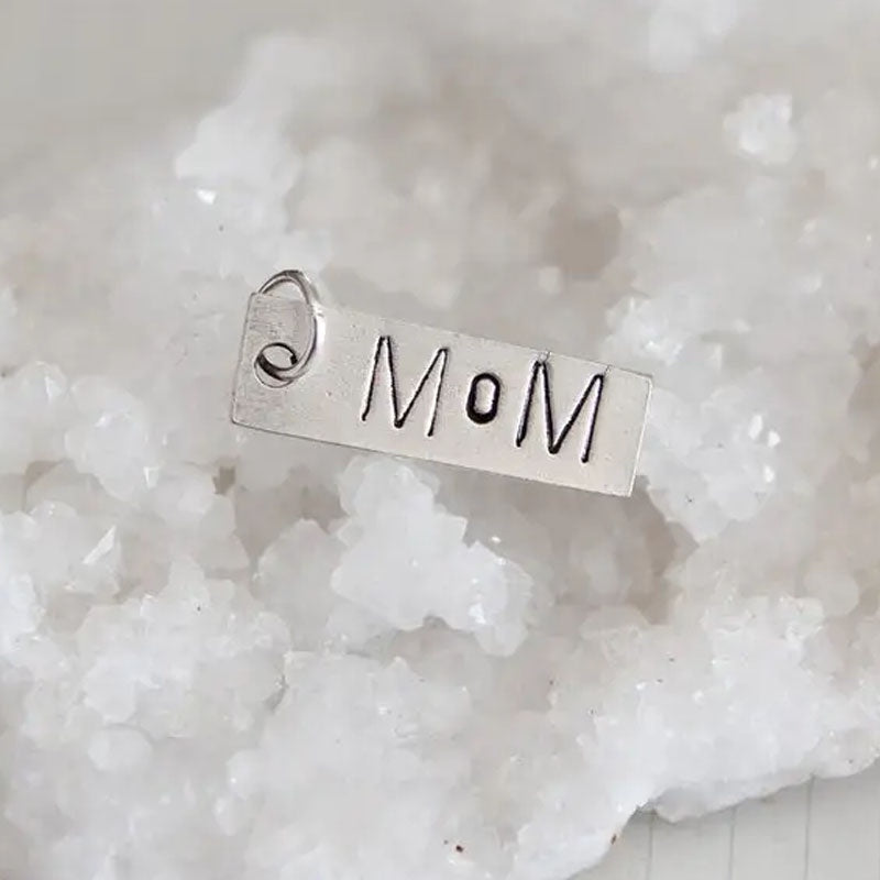 Mom - Stamped Tag Pendant